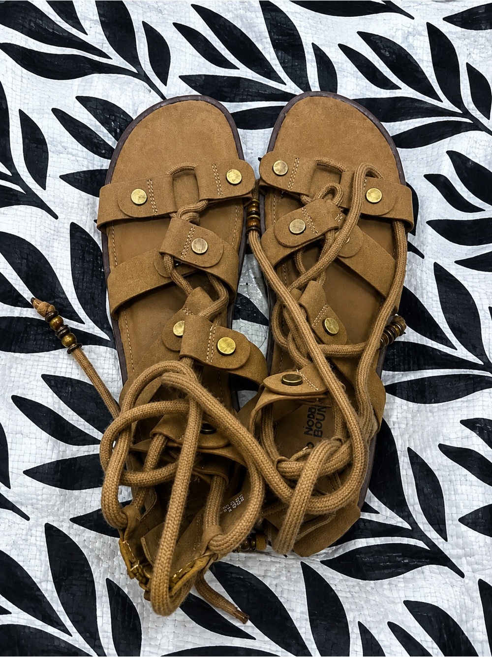 Women’s Lace-Up Gladiator Sandals - Brown